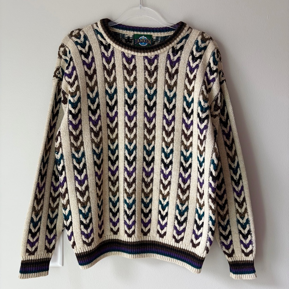 Vintage Jantzen Striped Crewneck Sweater - Picture 2 of 13